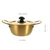 1 Set Stainless Steel Instant Noodle Pot Double Ear Pot Double Ear Instant Noodle Stock Ramen Non Stick Household Cookware Cooking Utensil Small Hot view 2