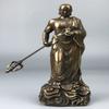 8" Brass Ksitigarbha Bodhisattva Netherworld Leader Buddha Statue view 2