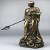 8" Brass Ksitigarbha Bodhisattva Netherworld Leader Buddha Statue view 3