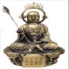 12" Brass Ksitigarbha Bodhisattva Netherworld Leader Seat Buddha Statue view 1