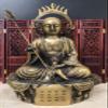 12" Brass Ksitigarbha Bodhisattva Netherworld Leader Seat Buddha Statue view 2