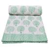 Indian Patchwork Kantha Quilts Queen Size Bedspread Throws Bedding Comforter Hand Quilted Blanket Bed Cover view 1