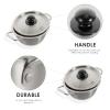 1 Set Stainless Steel Instant Noodle Pot Korean Ramen Pot Double Handle Cookware Cooking Small Hot Non Stick Ramen Noodle Double Ear Instant view 4