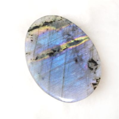 CAREG Natural Purple Labradorite Oval Pendant Spectrolite Healing Crystal Stone Necklace Charme DIY Jewelry Gift Home Decoration