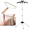 Garment hanger for steaming clothes,Steam rack for clothes,Handheld garment steamer rack,Clothes hanger for steam ironing,Steam stand clothes,Steamer pole,Steamer Hanger standing, steam iron stand view 1