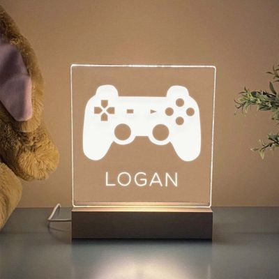Chopie Video Gamer Controller Night Light, Personalized Night Light, Kids Nightlight, Gift for Kids & Girls, Creative Bedside Lamp Decoration