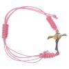 Bracelet with Pink Cord and Friendship Cross in 800 Silver view 1