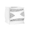 Popular Bath 2pc Sinatra Modern Bath Accessories Set Waste Basket & Tissue Box Modern Classic Contemporary Decorative Beautiful Designs Bathroom Decor Set for Home Luxury Bath Set view 3