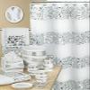 Popular Bath 2pc Sinatra Modern Bath Accessories Set Waste Basket & Tissue Box Modern Classic Contemporary Decorative Beautiful Designs Bathroom Decor Set for Home Luxury Bath Set view 4