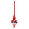 Christmas Tree Topper in red Glass with Houses view 2