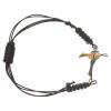 Bracelet with Black Cord and Friendship Cross in 800 Silver view 1