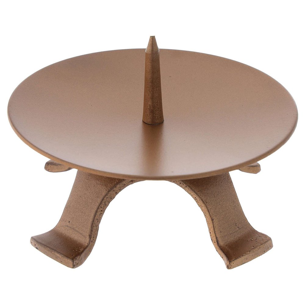 Holyart Four-feet Candlestick with high Spike d. 4 1/2 in