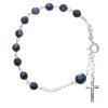 Holyart Rosary Bracelet with Blue Crystals 6mm view 1