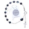 Holyart Rosary Bracelet with Blue Crystals 6mm view 2