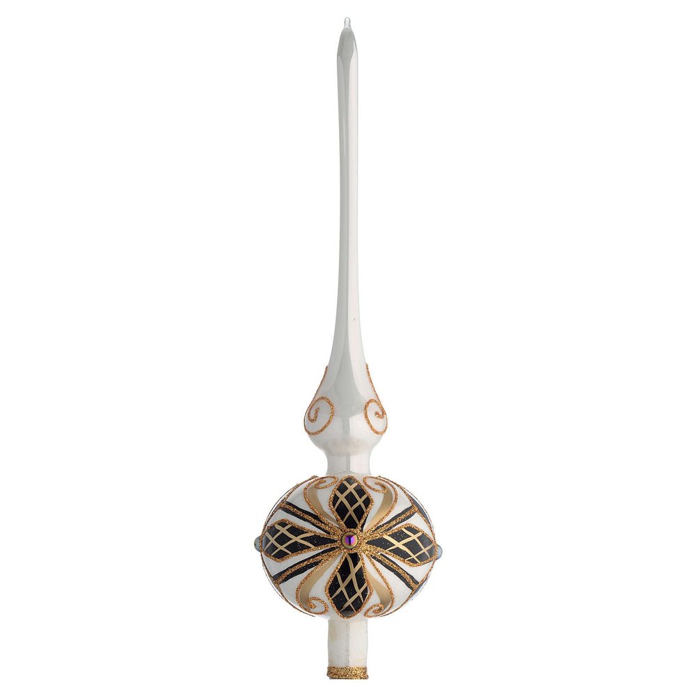 Holyart Tree Topper Black White and Gold