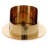 Holyart Oval Modern Candlestick in Polished Gold Plated Brass 2 1/2 in view 2