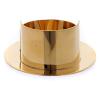 Holyart Oval Modern Candlestick in Polished Gold Plated Brass 2 1/2 in view 3