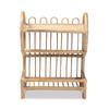 bali & pari Liora Modern Bohemian Natural Rattan 2-Tier Display Shelf view 3
