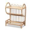 bali & pari Liora Modern Bohemian Natural Rattan 2-Tier Display Shelf view 4