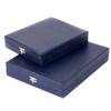 Blue case for icon with Internal Satin Covering, Height: 24,5 cm|Height: 19,5 cm|Thickness: 2 cm|Thickness: 1,5 cm|Width: 20 cm|Width: 15,5 cm view 2