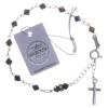Holyart Rosary Bracelet with Cone Shaped Black Crystals 5mm view 2