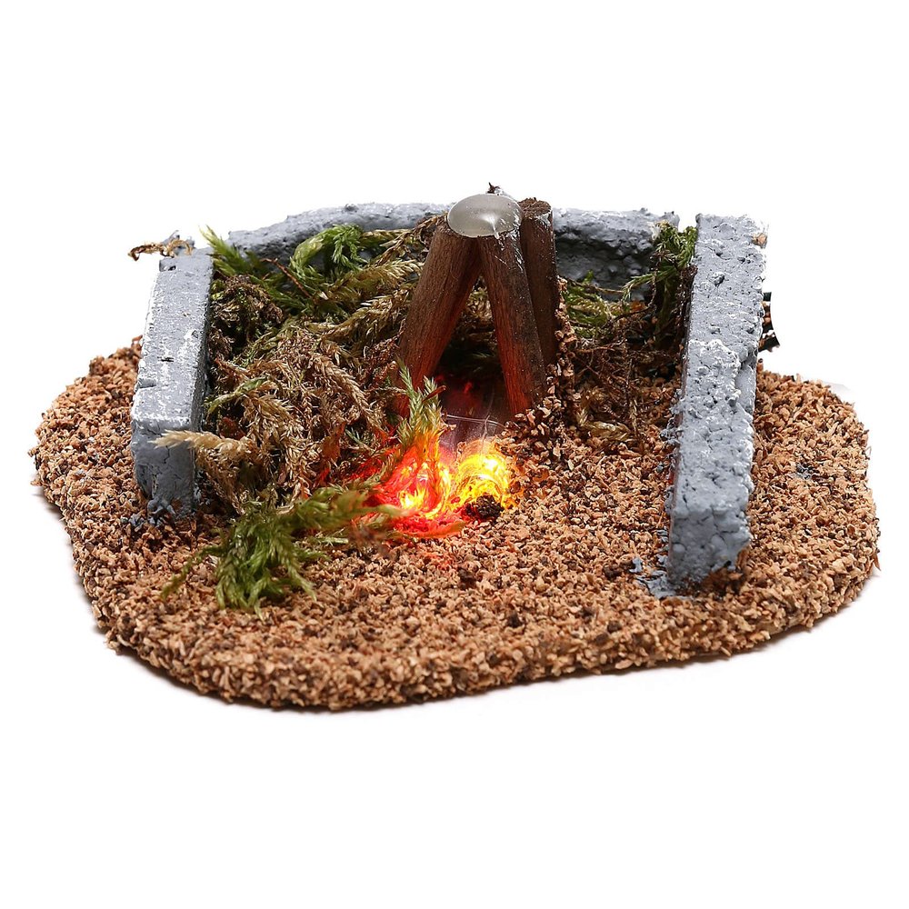Holyart Fireplaces and ovens: Mini Campfire LED 5x10x10 cm, 8-10 cm Nativity