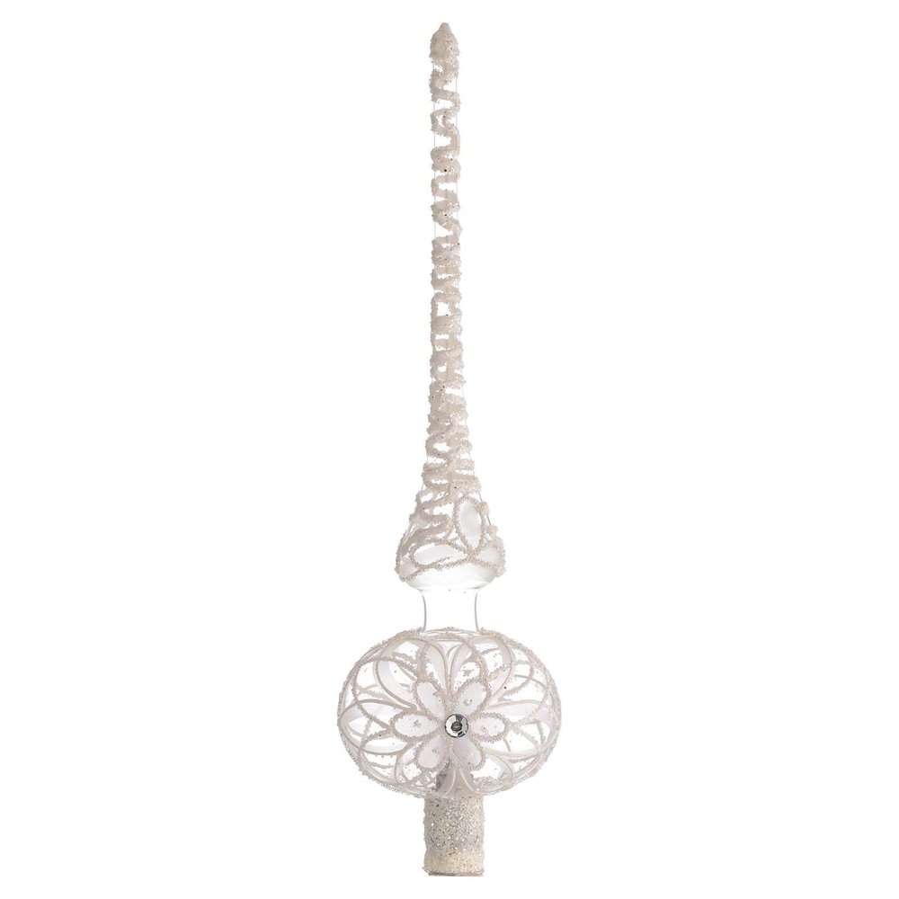 Holyart Tree Topper Transparent with White Flower