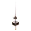 Holyart Black and White Tree Topper in Blown Glass with Gold Glitter Design view 1