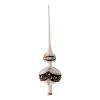 Holyart Black and White Tree Topper in Blown Glass with Gold Glitter Design view 2
