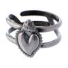 Holyart Votive Heart Ring in Sterling Silver view 2