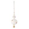 Holyart Christmas Tree Topper in Golden Blown Glass with Pope John Paul II view 2