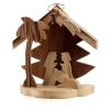 Christmas Tree Decoration Holy Family Silhouette of Bethlehem Olive Wood 7 cm view 1