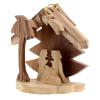 Christmas Tree Decoration Holy Family Silhouette of Bethlehem Olive Wood 7 cm view 2