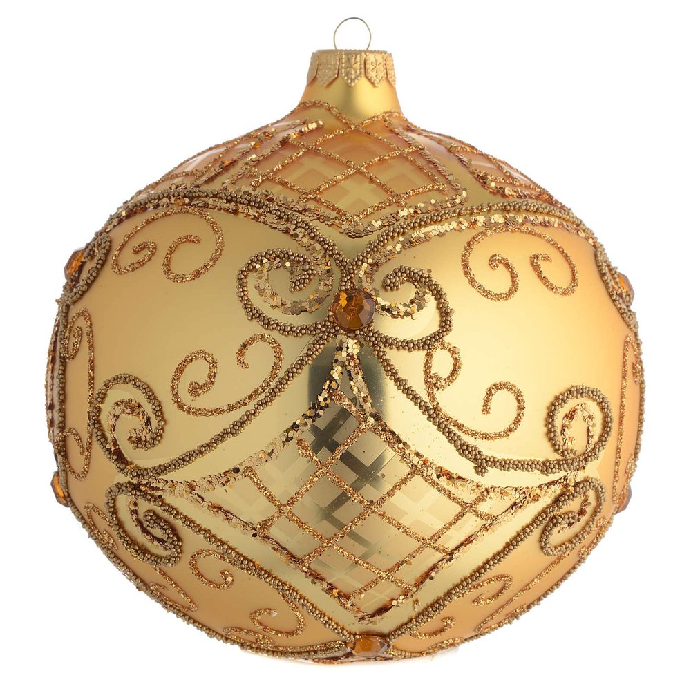 Christmas Bauble Gold, Matte Base 15cm