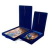 Blue Velour case with Satin Covering, Height: 44 cm|Width: 32 cm|Thickness: 4 cm|Height: 32 cm|Width: 22 cm view 1