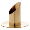 Holyart Cylindrical Candlestick in Polished Gold Plated Brass 1 1/2 in view 2