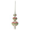 Holyart Finial Tree Topper tri-Colored Blown Glass Flowers 35 mm view 1