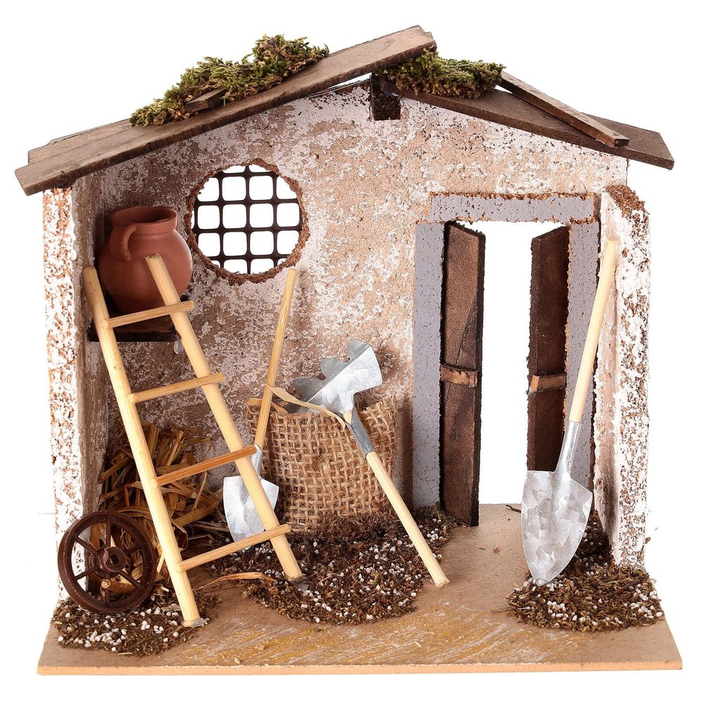 Holyart Miniature Garden shed, for 8-10 cm Nativity