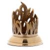 Holyart Gold Plated Brass Candlestick with Perforated Flame Decoration 1 1/2 in view 1