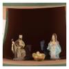 Ceramic Terracotta Nativity with Holy Family 4 cm Colored 15x10x10 cm Deruta view 2