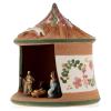 Ceramic Terracotta Nativity with Holy Family 4 cm Colored 15x10x10 cm Deruta view 3