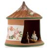 Ceramic Terracotta Nativity with Holy Family 4 cm Colored 15x10x10 cm Deruta view 4