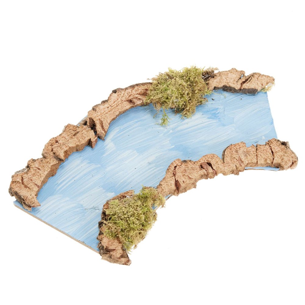 Holyart Bridges, Streams and Fences for Nativity Scene: Nativity Setting, Turning River Part 16x7cm