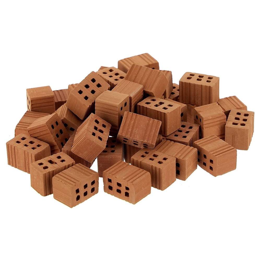 Holyart Terracotta Bricks 1x1,5x1 cm 100 Pieces for Nativity Scene