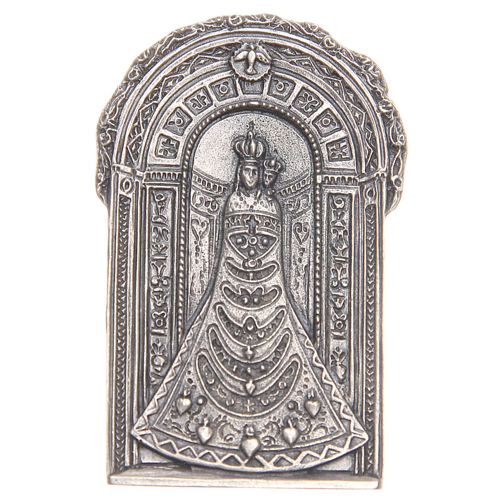 Holyart Paintings, printings, illuminated manuscripts: Loreto Dome in galvanic antinque silver