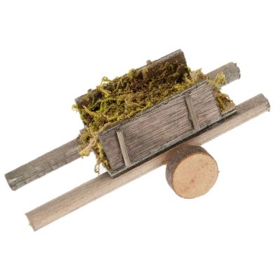 Holyart Miniature Tools: Nativity Scene Accessory, cart with Moss
