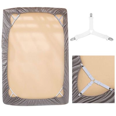 24 X Triangle Bed Sheet Mattress Holder Clips Fastener Grippers Suspender Straps
