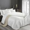 Gorgeous Home Linen 100% Mulberry Silk Duvet Cover Set- 3 Pieces - 22 Momme 6A Graded Mulberry Silk Set RV Bunk (30"X80") White Solid - with Zipper & Corner Ties, OekoTex Certified view 1