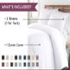 Gorgeous Home Linen 100% Mulberry Silk Duvet Cover Set- 3 Pieces - 22 Momme 6A Graded Mulberry Silk Set RV Bunk (30"X80") White Solid - with Zipper & Corner Ties, OekoTex Certified view 2