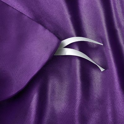 Gorgeous Home Linen 100% Mulberry Silk Duvet Cover Set- 3 Pieces - 22 Momme 6A Graded Mulberry Silk Set Full XL (54"X80") Purple Solid - with Zipper & Corner Ties, OekoTex Certified